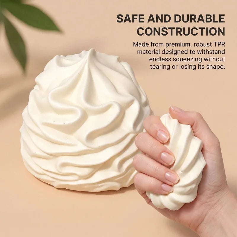Cream Swirl Squeeze Toy Anti Deform Stress Relief Fidget Gadget Soft Hand Play Ornament For Leisure Relax Cute Desktop Decor Oasis Select
