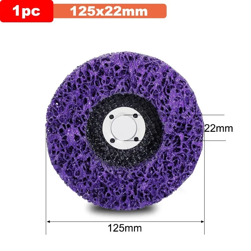 1-5PCS 100 115 125mm Abrasive Strip Disc for Angle Grinder Paint Rust Removal Coral Poly Wheel Oasis Select 125mm