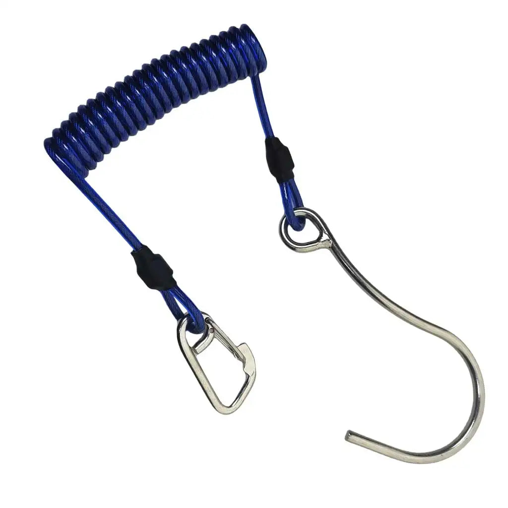 Scuba Diving Reef Double Hook Spiral Coil Lanyard Drift Hook Diver Underwater Safety Tool Oasis Select Single Hook T1