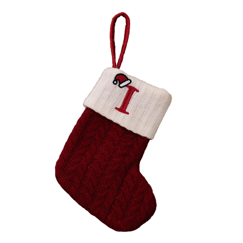 Socks Christmas Stocking Pendant Snowflake Stocking Decorating Ornament 20x10cm Alphabet Christmas Tree Useful Oasis Select I China Mainland