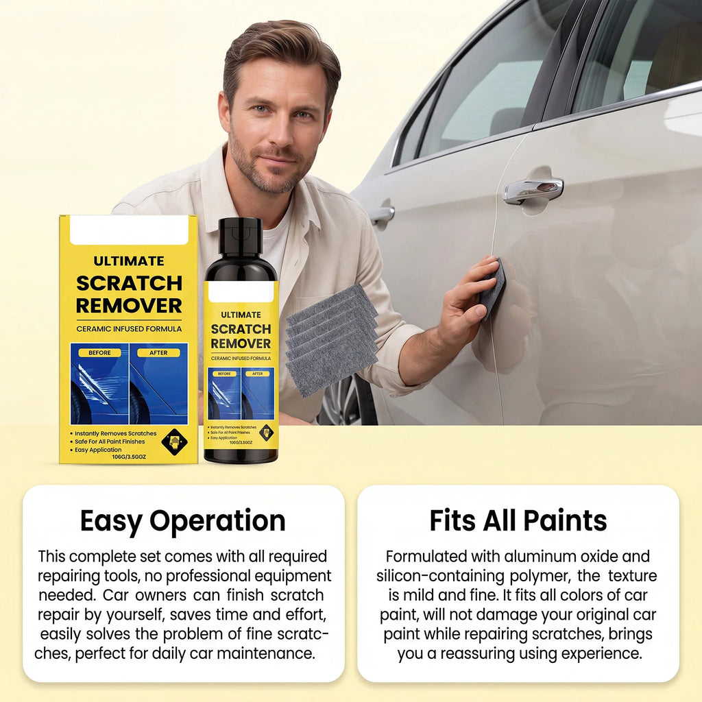 1/2/3/5/Set Ultimate Car Scratch Remover Formula Auto Paint Scratch Repair Kit With Nano Cloths For Paint Finishes Restore Shine Oasis Select