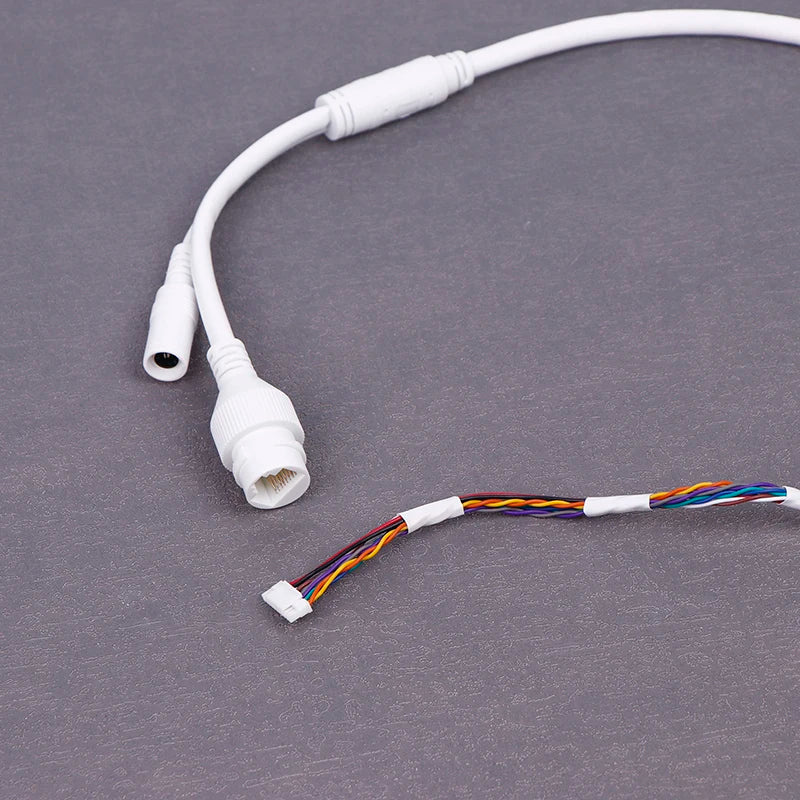 Camera Tail Cable Ethernet Lan Cable PoE RJ45 Network Cable 10 Pin 10 Core For IP Camera Oasis Select White