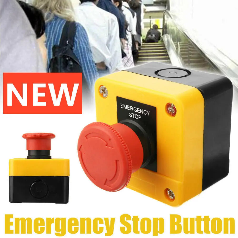 Red Mushroom Emergency Stop Push Button Switch NO/NC 240V 5A