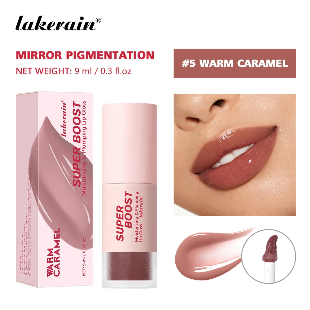 Plumping Lip Gloss Non-Sticky Boosted Mirror Shine And Volume Lip Skin Smooths Hydrating Moisturizing Lip Gloss Cosmetics Oasis Select Color 5