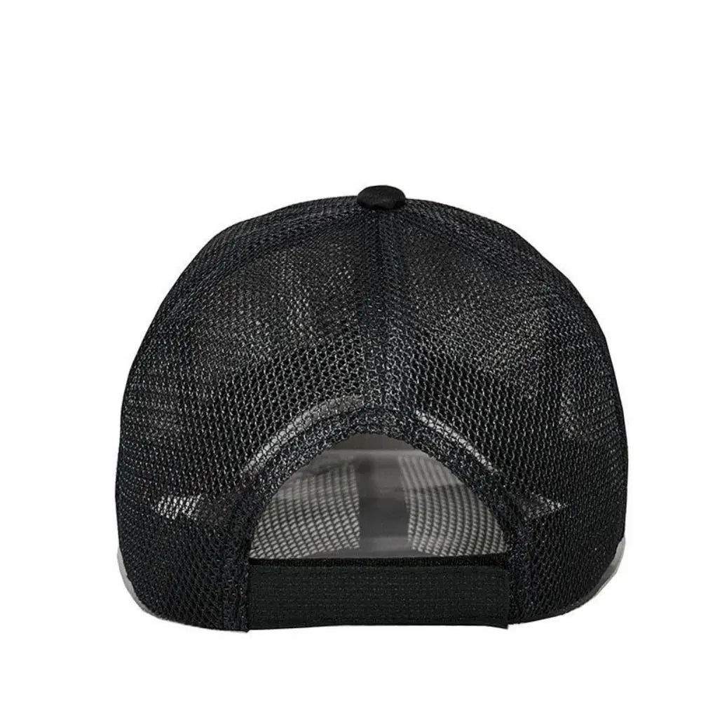 Lightweight Adjustable Mesh Baseball Cap Casual Style Wide Brim Golf Mesh Hat Breathable Sun Protection Cozy Tide Hat Running Oasis Select