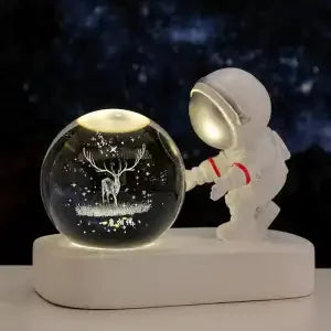 Astronaut Night Light Desktop Small Ornaments Decorative Crystal Ball