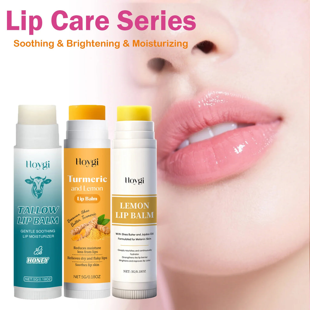 Hoygi Lip Balm – Lemon, Turmeric & Tallow for Chapped Lips Moisturizing Lip Balm Oasis Select