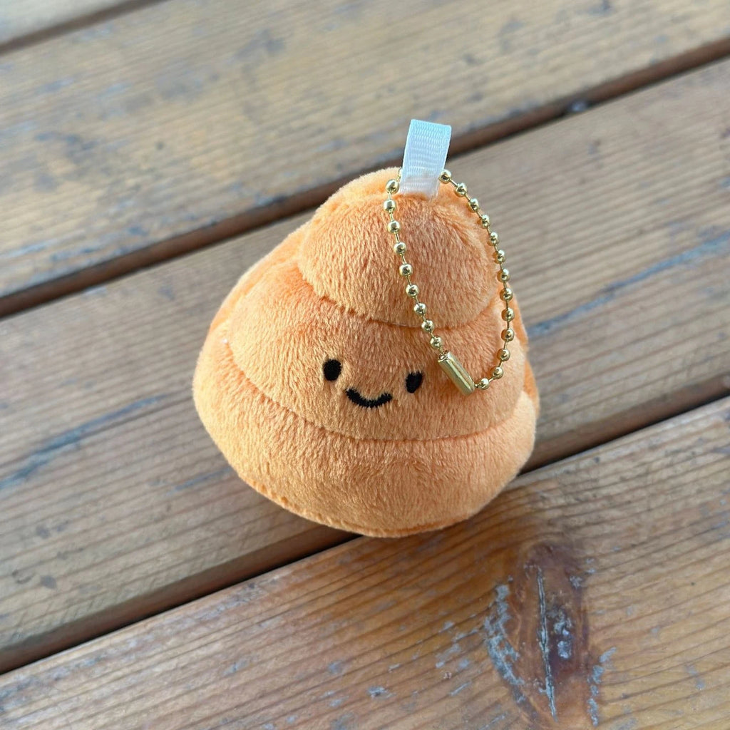 Cute Poo Shaped Mini Plush Pendant Funny Expression Bag Charm Novelty Stress Relief Key Hanging Ornament Joke Gift Oasis Select A Pearl Chain Style about 10cm