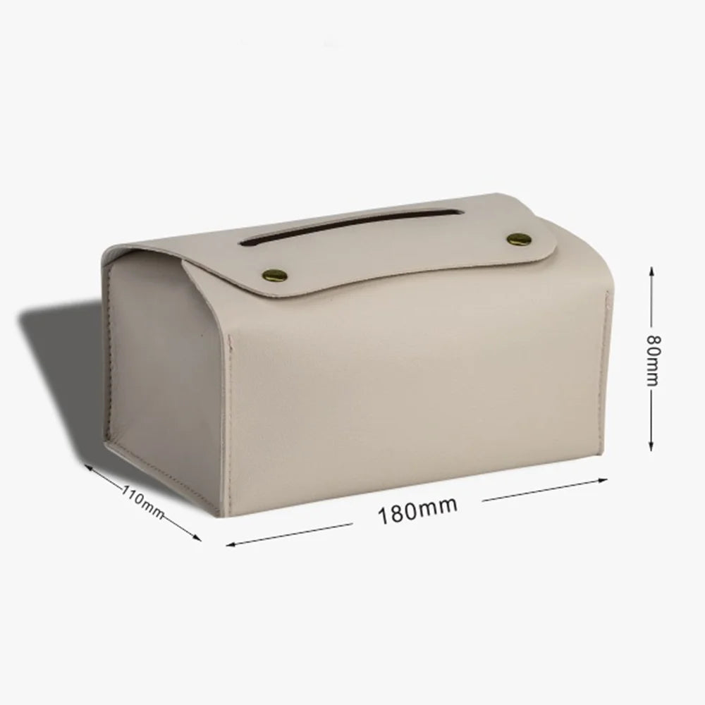 PU Leather Napkin Holder Tissue Bag Foldable Paper Organizers Box Oasis Select