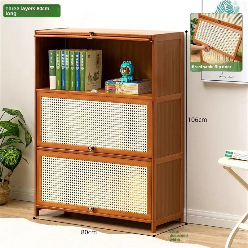 table Bookcase with door Household children's corner Bookshelf Internet celebrity American TV Wall narrow cabinet display shelf Oasis Select 3rd floor 80