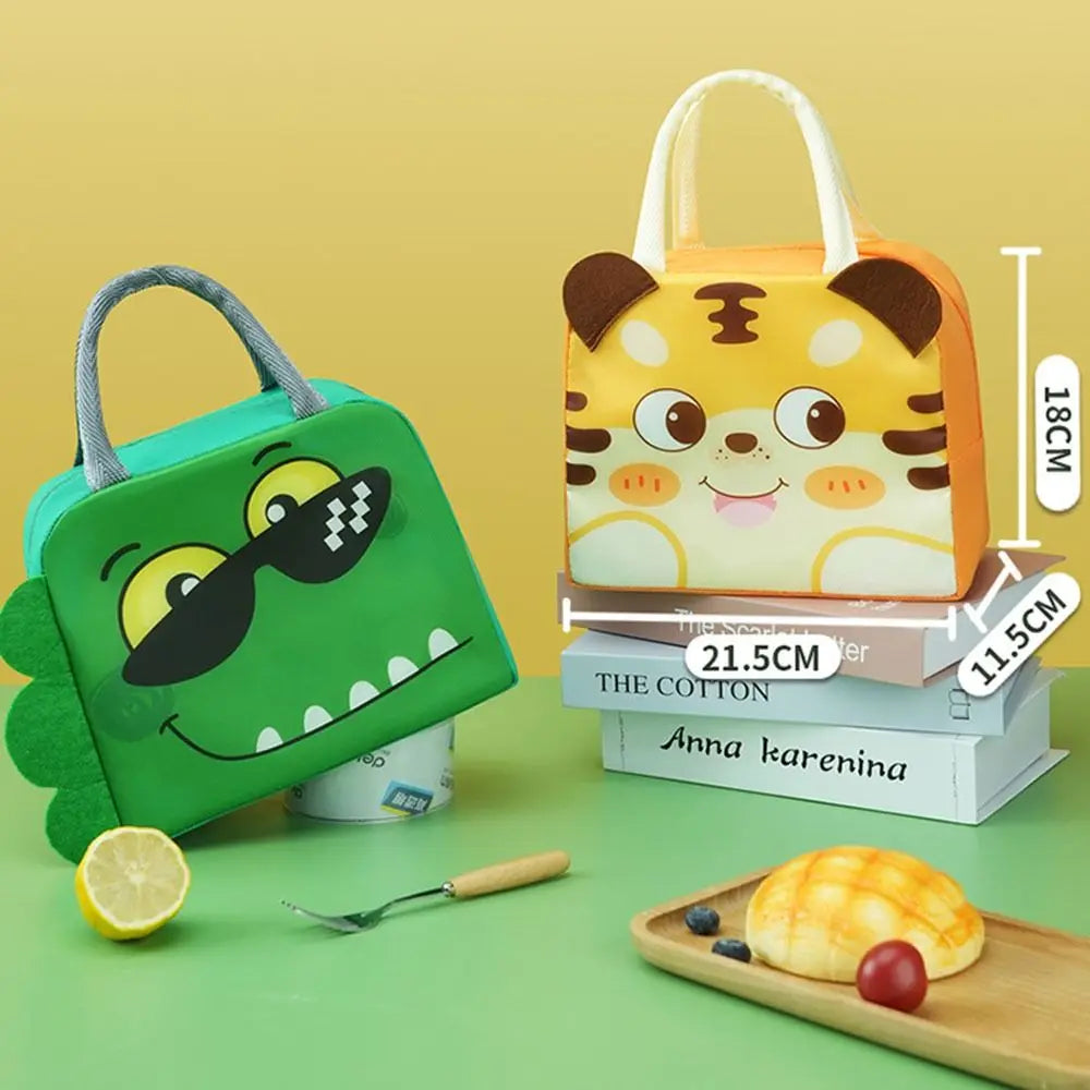 Portable Cartoon Stereoscopic Lunch Bag Thermal Thermal Bag Insulated Lunch Box Bags Lunch Box Accessories Oxford Cloth Tote Bag Oasis Select