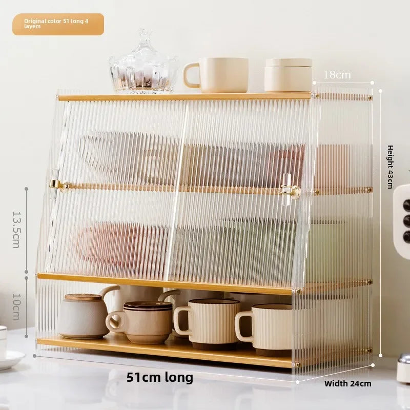 Dust-proof cup storage rack, cup holder, water cup storage rack, tea set, cup holder, coffee cup, mug storage box. Oasis Select Primary color B