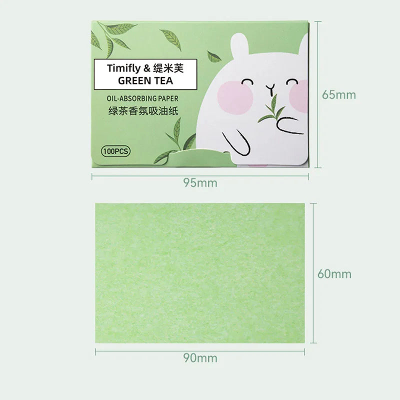 100-Pack Facial Oil Blotting Sheets – Mattifying Shine Control Oil Blotting Sheets Oasis Select