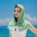 Quick Dry Cooling Sun Protection Hood Women Breathable Mesh Neck Face Outdoor Sports Sunshade Scarf Hat Oasis Select one size A