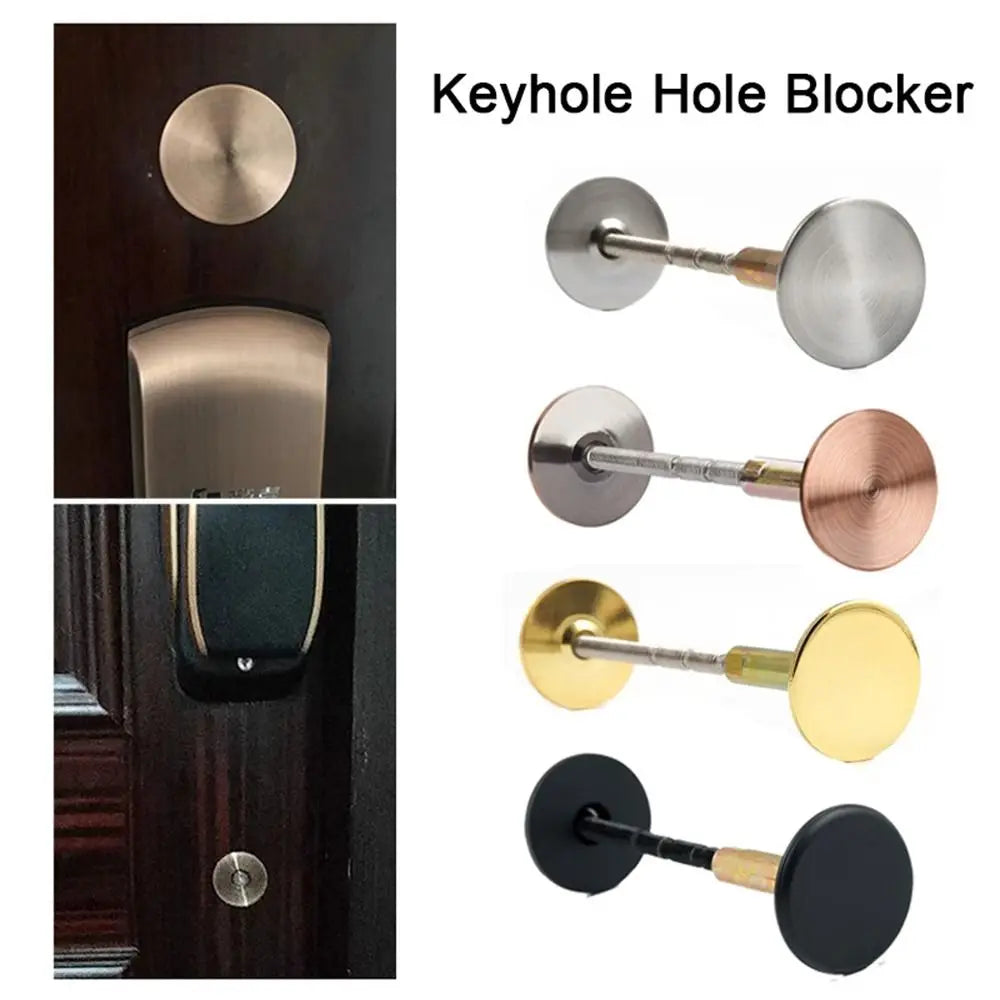 New Galvanized Door Hole Blocker Anti Theft Safety Cat Eye Blocker Multifunctional Decorative Cover Lock Hole Patching Tool Door Oasis Select
