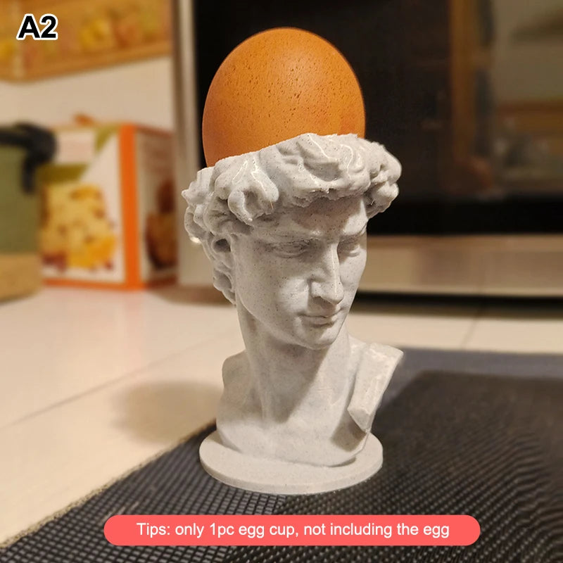 Miniature David Statue Figurine Roman Column Egg Cup & Decorative Collectible Sculpture Suitable For Desk, Car, Home Decor Oasis Select A2