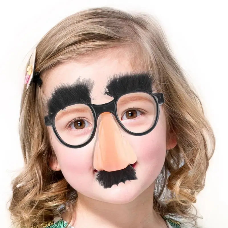 Halloween Party Eyeglasses Novelty Prank Disguise Glasses Big Nose Glasses with Eyebrows Mustache Silly Photo Props Supplies Oasis Select