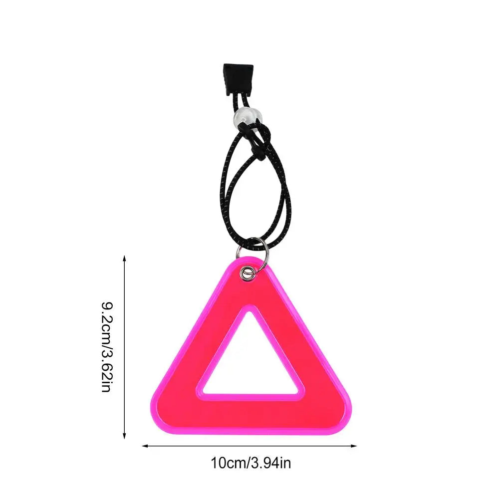1PC Reflective Signs Triangle Signs Safety Warning For Bicycle Hanging Tag W Elastic Cord Bike Night Visible Riding Safety Oasis Select Pinks