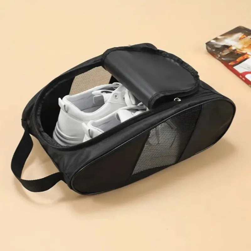 Breathable Portable Golf Shoe Bag Lightweight Oxford Cloth Handbag Dustproof Sports Carrier for Football Tennis Shoes Oasis Select