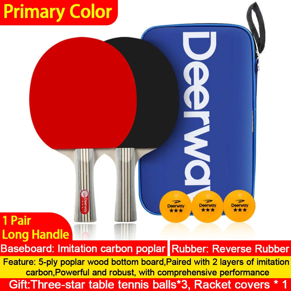 2pcs table tennis racket double-sided reverse adhesive pure wood bottom horizontal racket - table tennis racket Oasis Select 2Pcs(1 Pair)