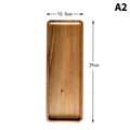 Natural Solid Wood Tray Japanese Style Round Dessert Plate Snack Fruit Dish Wooden Tableware Kitchen Food Serving Platter Oasis Select A2