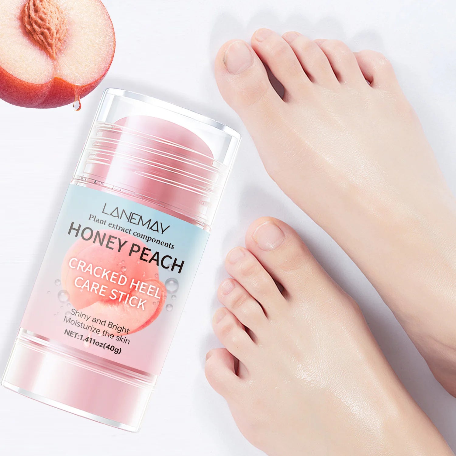 Lanemay Peach Foot Moisturizing Stick – Nourishing Heel Balm 40g
