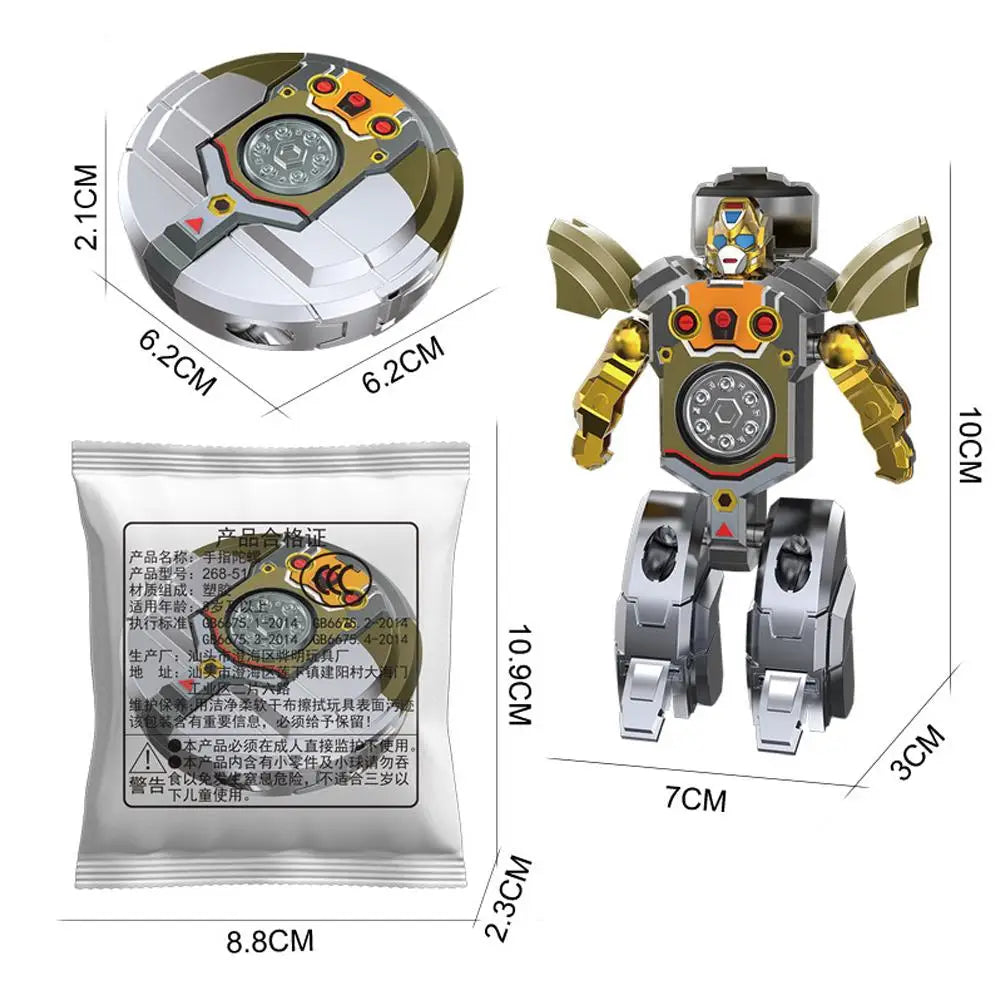 Transformable Fidget Spinners Funny Sensory Fidget Toys Deformable DIY Round to Robot Fingertip Toys for Kids Party Gifts Oasis Select A