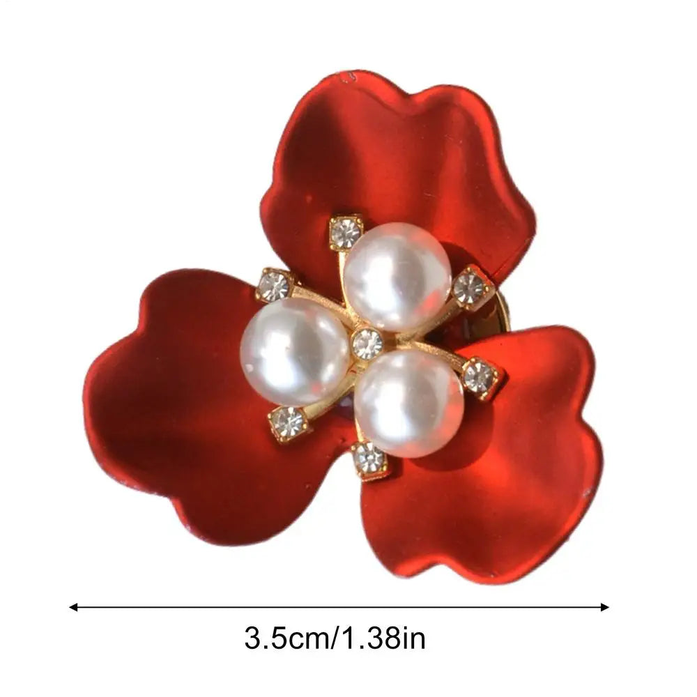 Button Covers for Women Flower Shape Shirt Decoration Decorative Button Covers for Sewists Fashion Designers DIY Enthusiasts Oasis Select Red