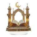 1pc 2D Quran Acrylic Desktop Decor - Ramadan Moon Star Design, Eid Al-Fitr Home Ornament, Muslim Festival Decoration Gift Oasis Select 2D