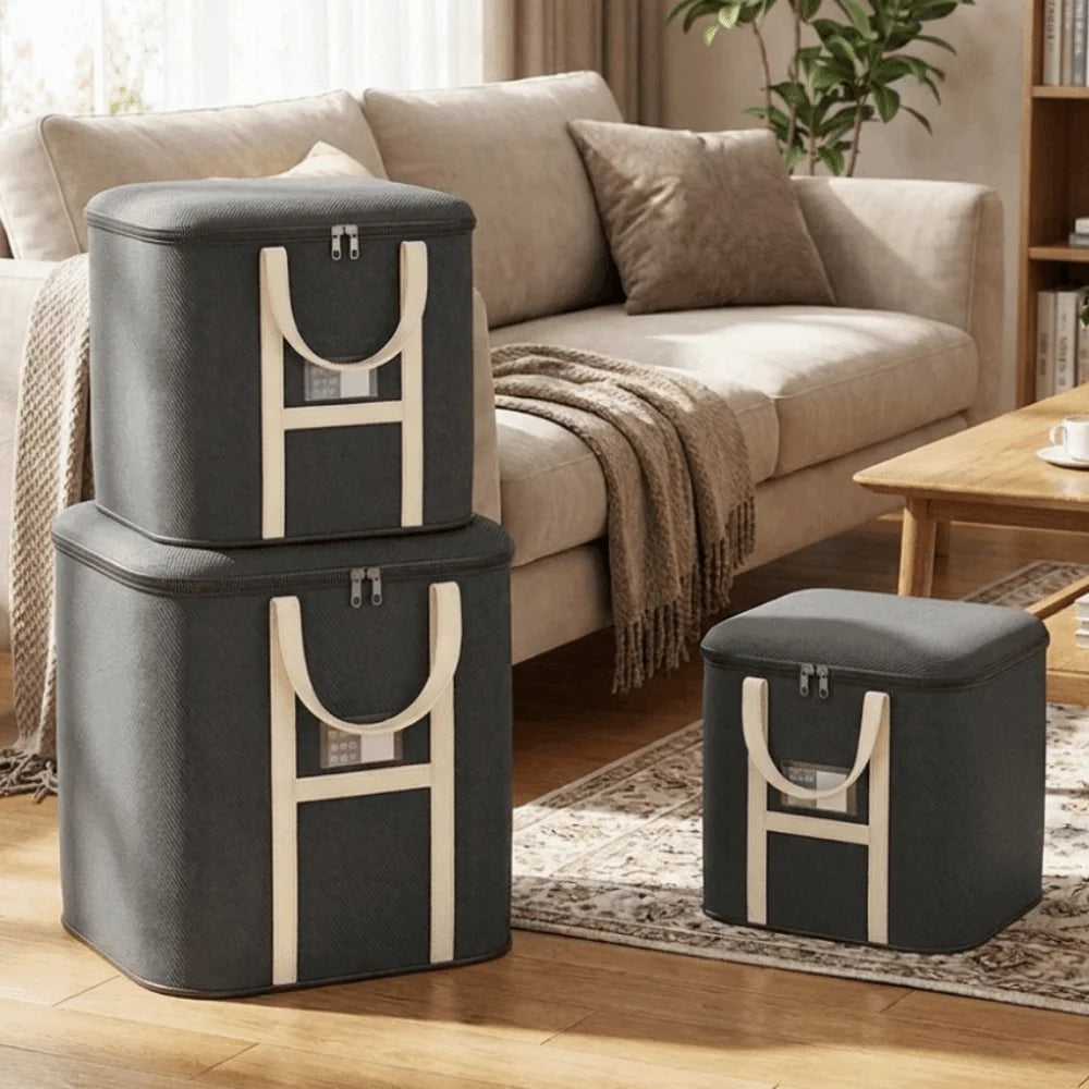 Waterproof Foldable Quilt & Clothes Storage Bag with Handle