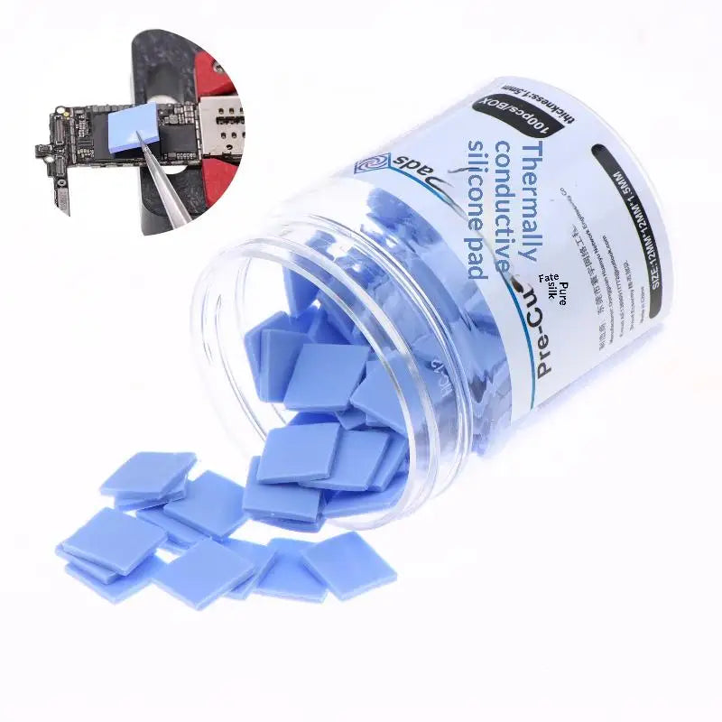 Thermal Insulating Silicone Sheet 100Pcs for CPU IC GPU Repair Precutting Mat High Performance Heat Dissipation Oasis Select