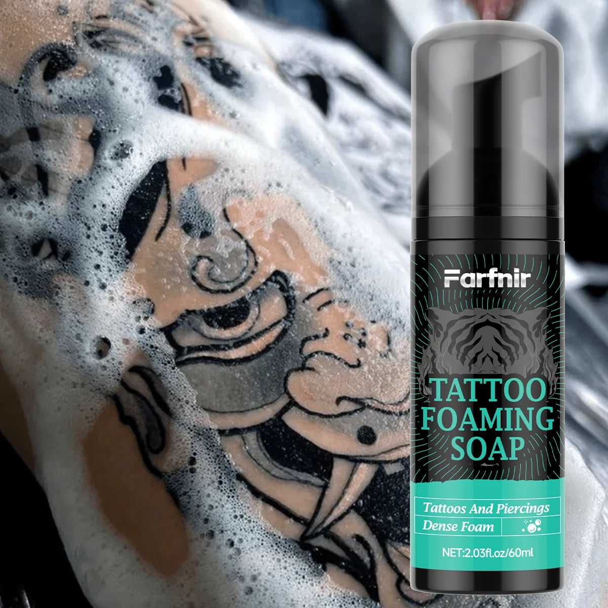 TATTOO FOAMING SOAP Rich creamy foam gently cleans tattoos, moisturizes, and brightens skin tone. Suitable for all skin types. Oasis Select