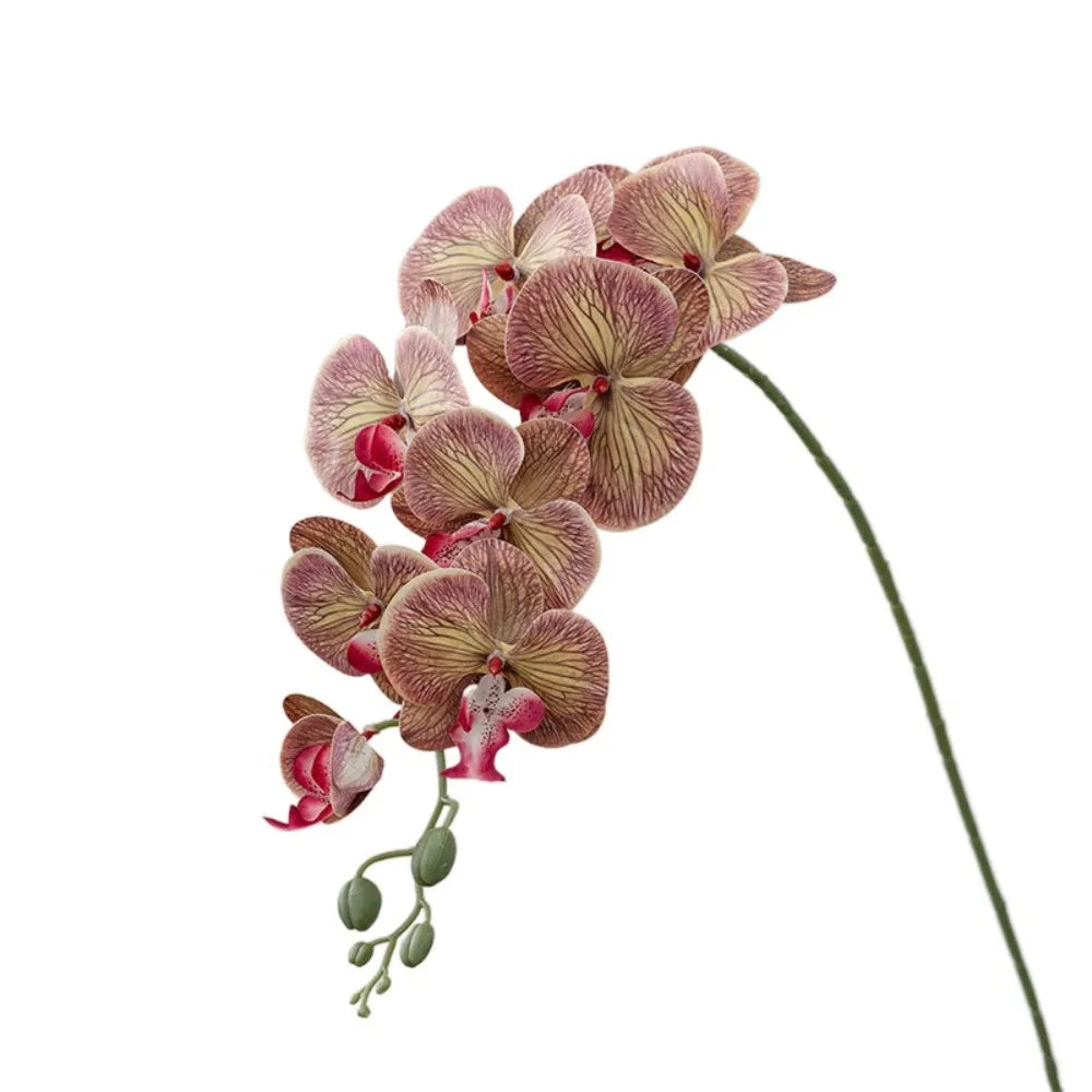 9-Head Artificial Phalaenopsis Orchid Branch | Real Touch Flowers