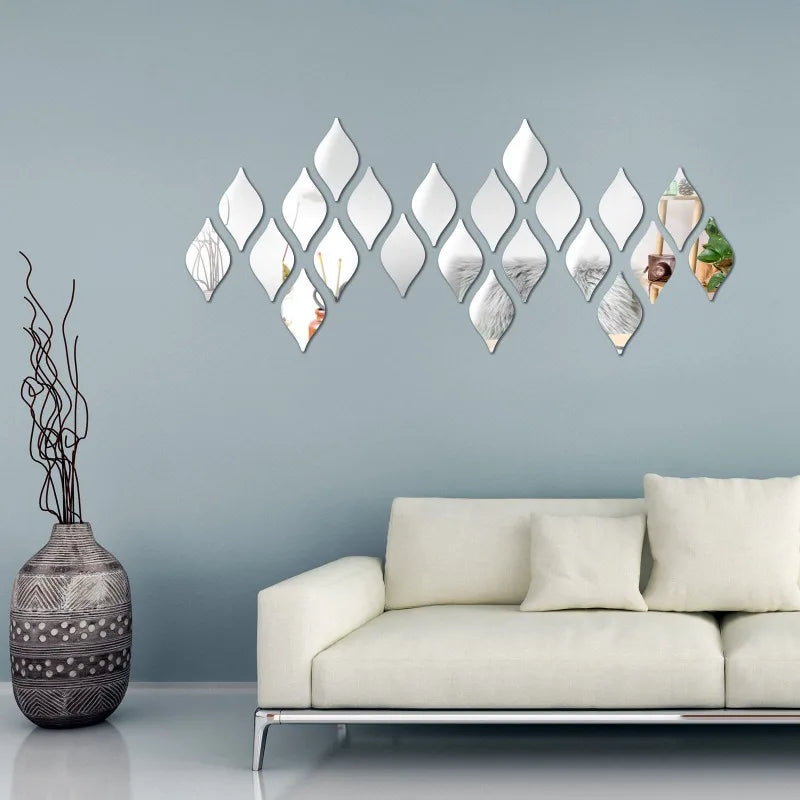 Acrylic Mirror Wall Sticker Self-adhesive Soft Mirror Without Punching Decorative Mirror Household Bathroom Makeup Mirror Oasis Select