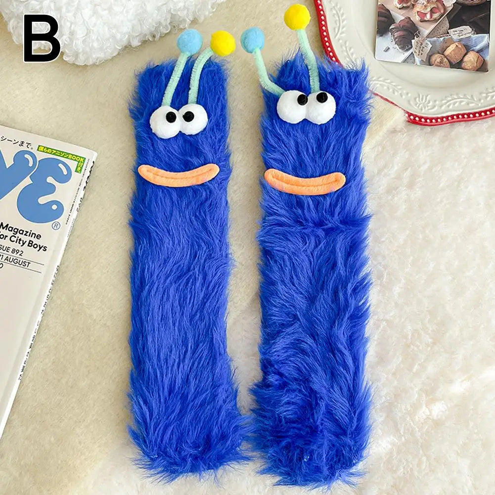 Christmas Autumn Winter Socks Cute Mid-tube Fluffy Floor Sleep Funny Velvety Warm Thick Happy Socks Girls Gift Lady Wholesale Oasis Select B