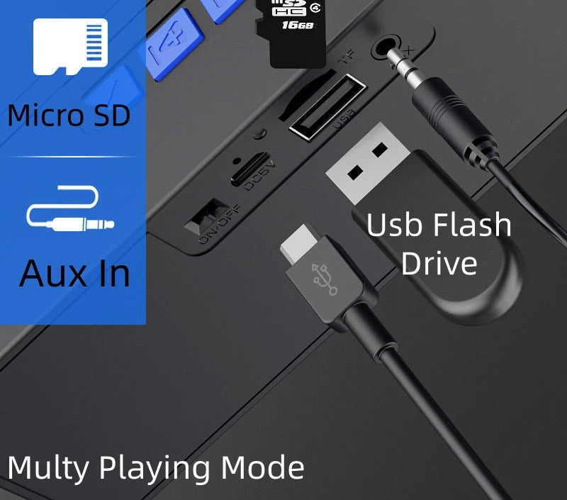 VeFly Mini Portable Bluetooth Speaker | FM Radio & AUX