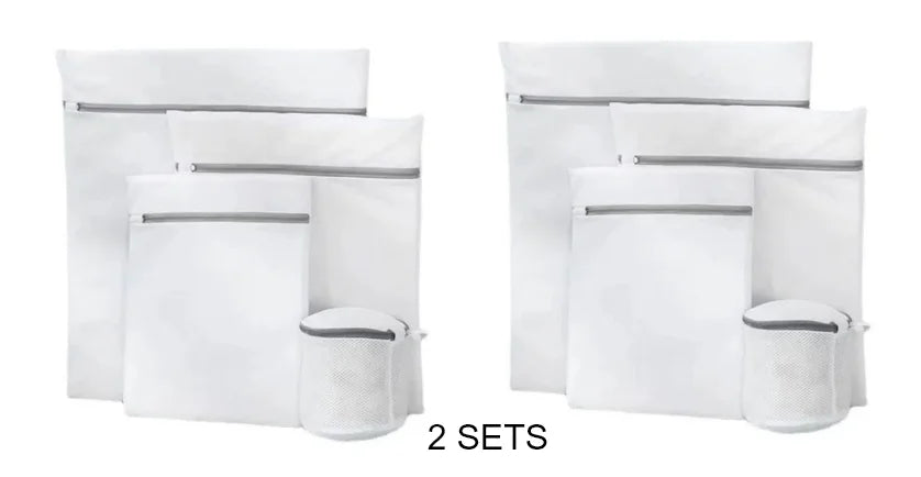 Laundry Bags Printing Fine Mesh Clothing Care and Washing Bag Set Large Mesh Bra Washing Clothes Net Bag Oasis Select White 2 sets
