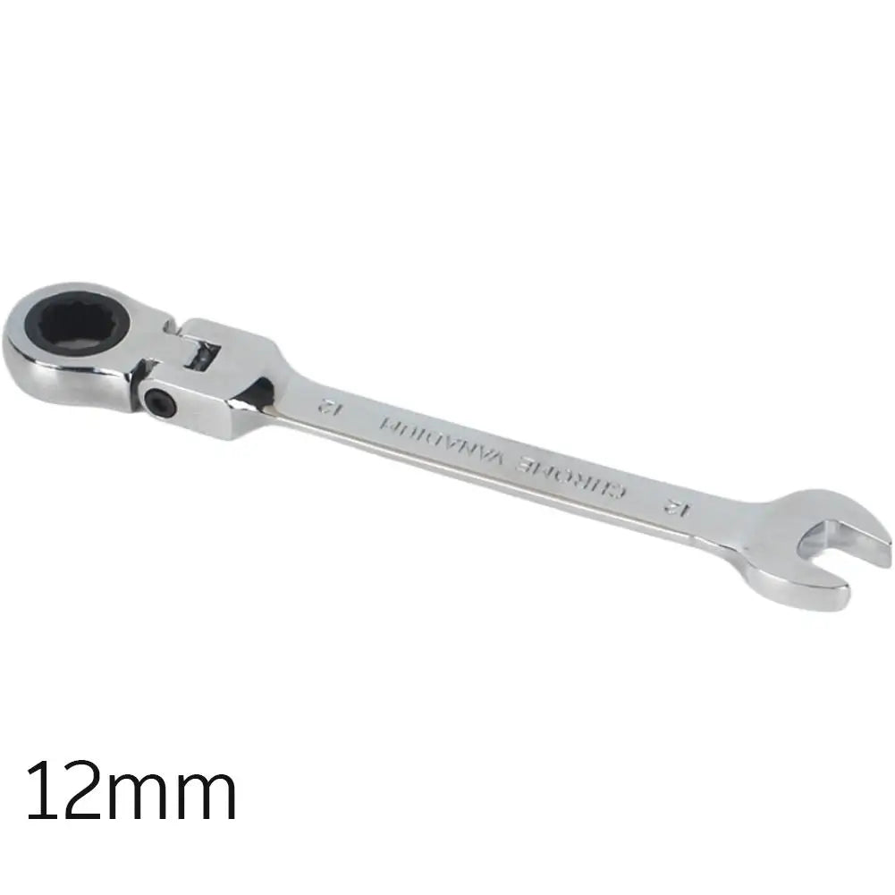 8–18mm Flexible Head Ratchet Wrench | 72-Tooth Vanadium Steel