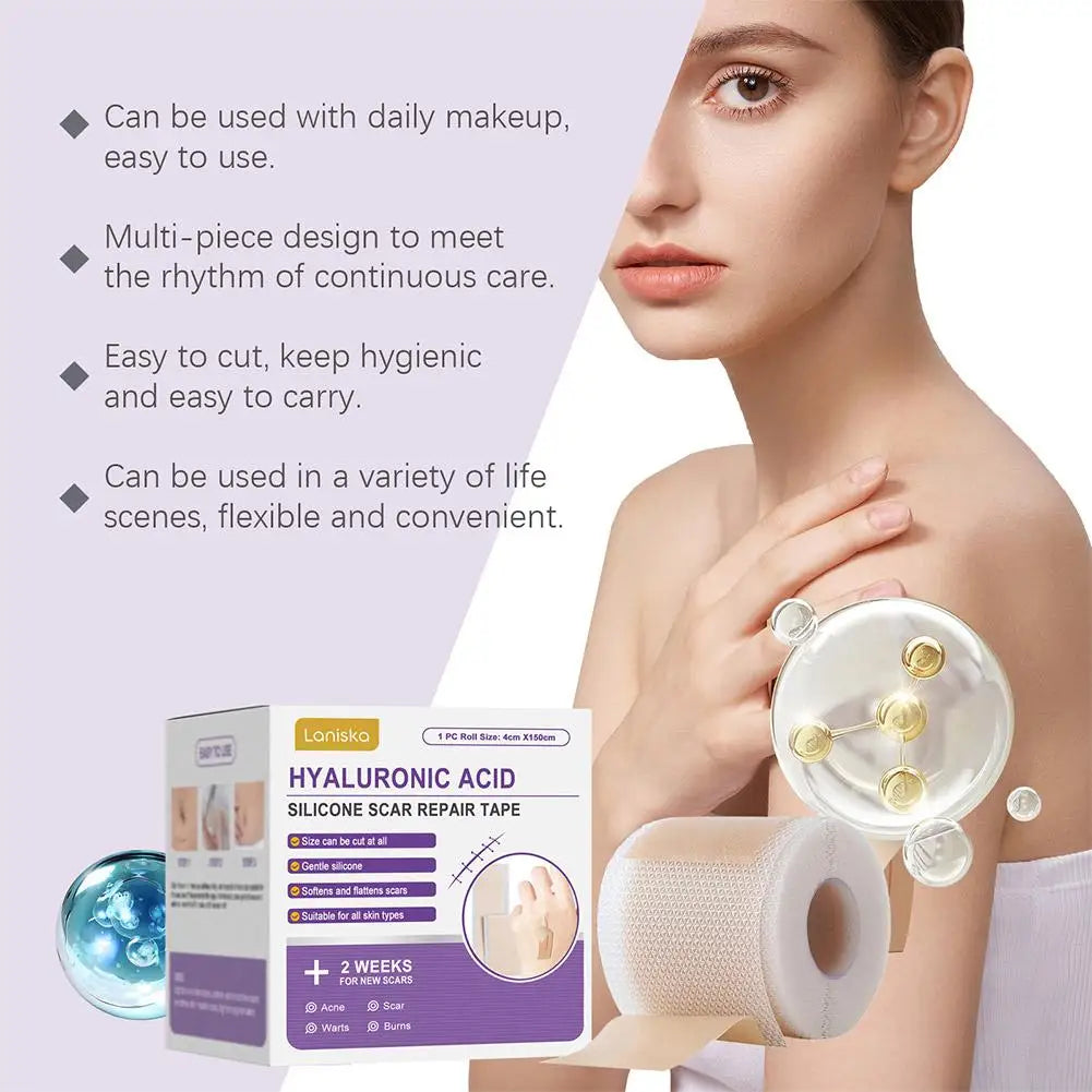 Scar Tape Roll For Surgical Scars Self-Adhesive Tape Therapy Patch Burn Acne Skin Care Silicone Scar Sheets,Silicone Scar Tape Oasis Select
