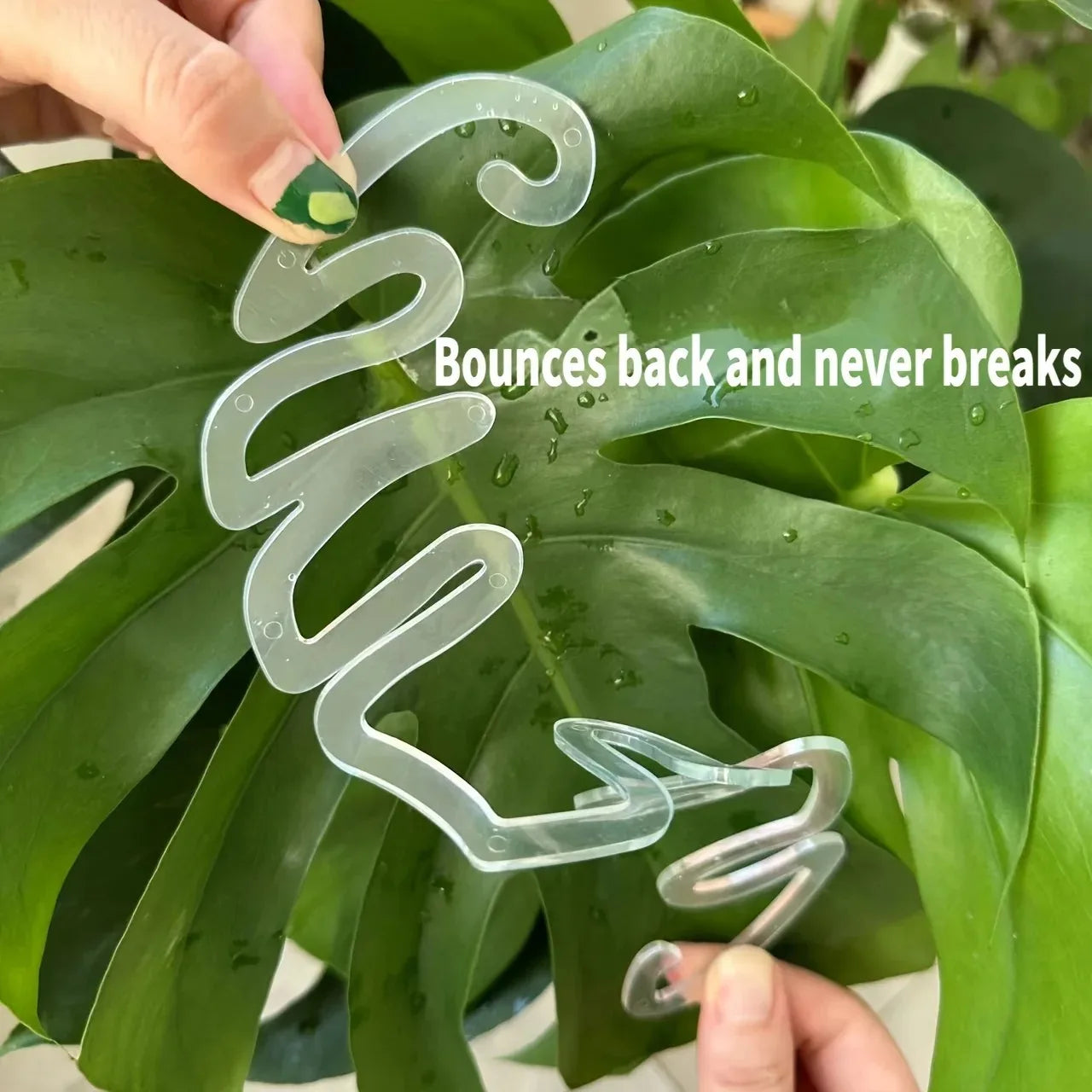 Monstera Shaped Plant Support Easy Installation Decorative Plant Stand Leaf Shape Plants Pole Sturdy Alloy Support Pile Garden Oasis Select