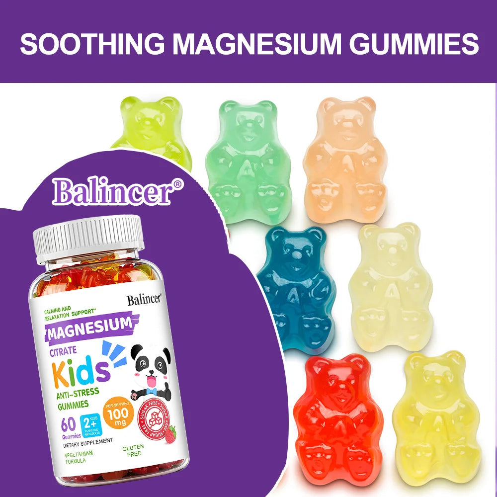 Balincer Magnesium Citrate Gummies – Sleep, Heart & Bone Health Magnesium Supplement Gummies Oasis Select