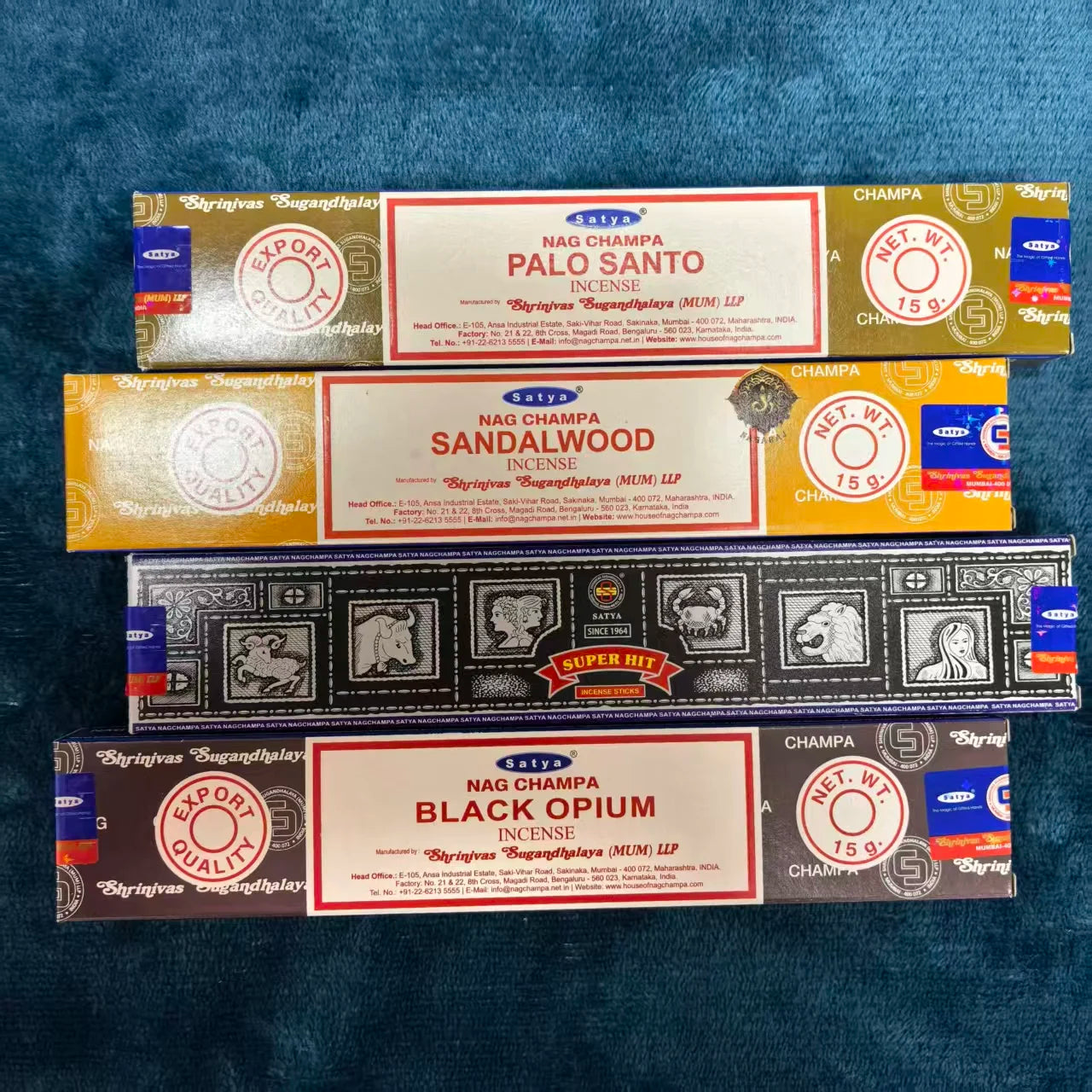 Satya Sai Baba Incense Sticks Hand-Rolled 15g*4boxes , Multiple Scents: Sandalwood, Dragon's Blood, Super Hit, NAGCHAMPA,etc. Oasis Select mixed 6