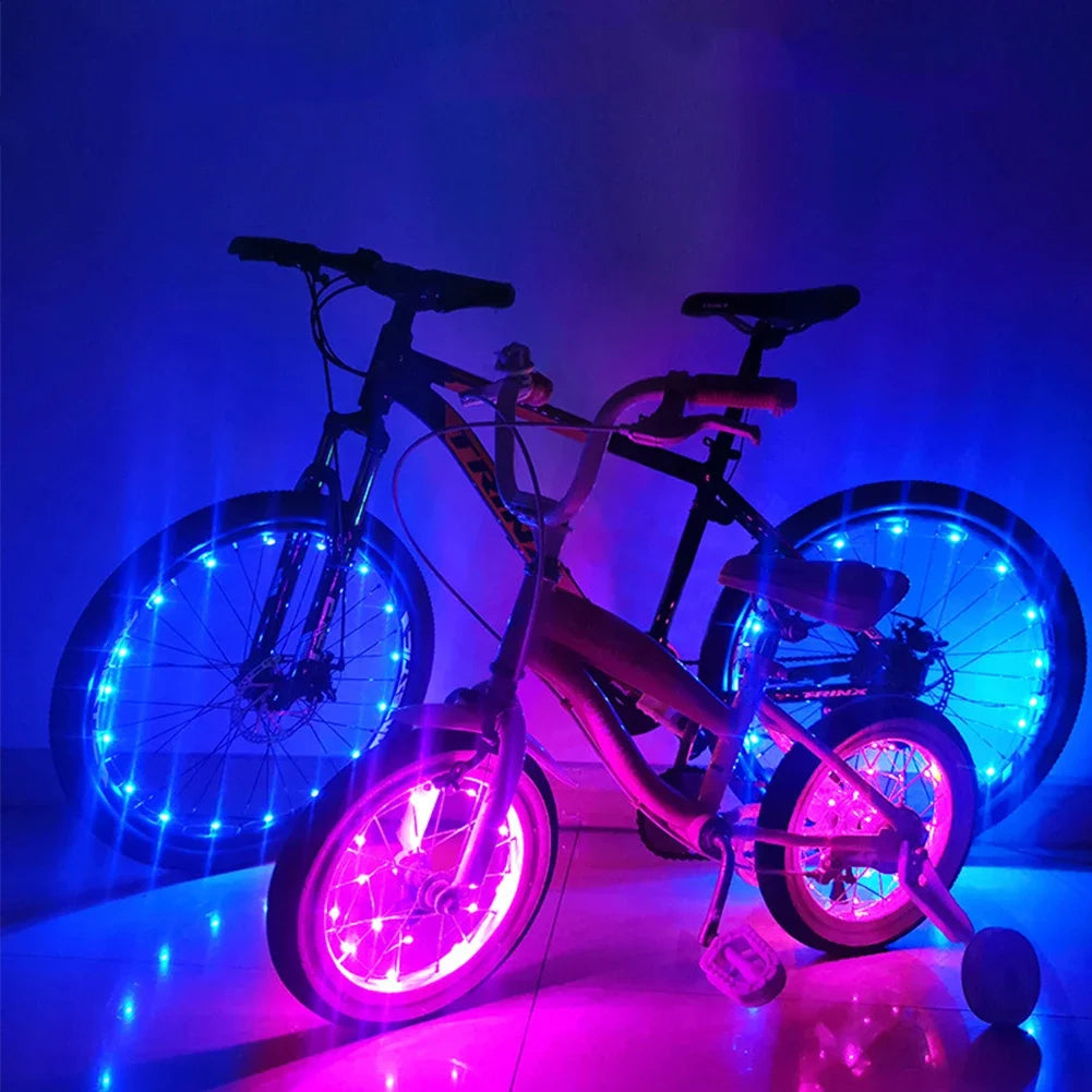 Bicycle Wheel LED Lights Mountain Bike Frame Decoration Lights Bicycle Spoke Lamp Night Riding Wheel Lamps Valve Lamp Oasis Select