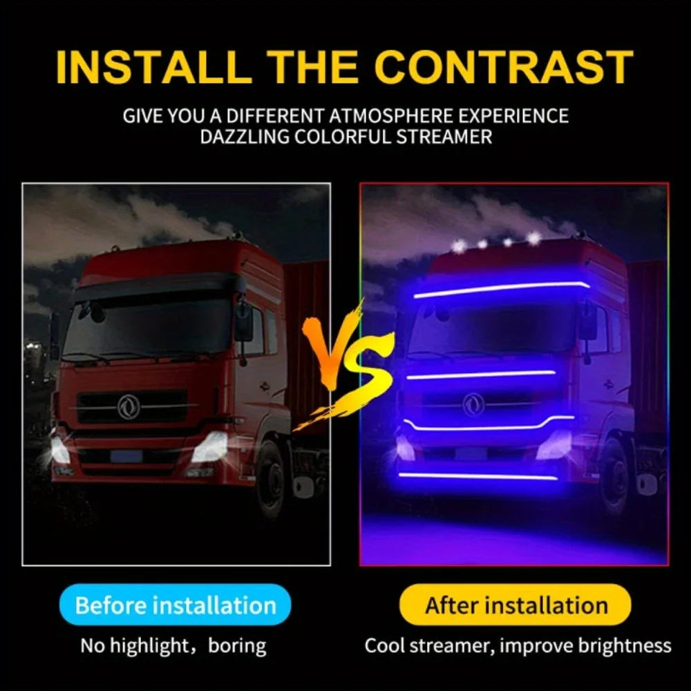 24V RGB LED Strip Lights for Trucks – Ambient Lighting Kit