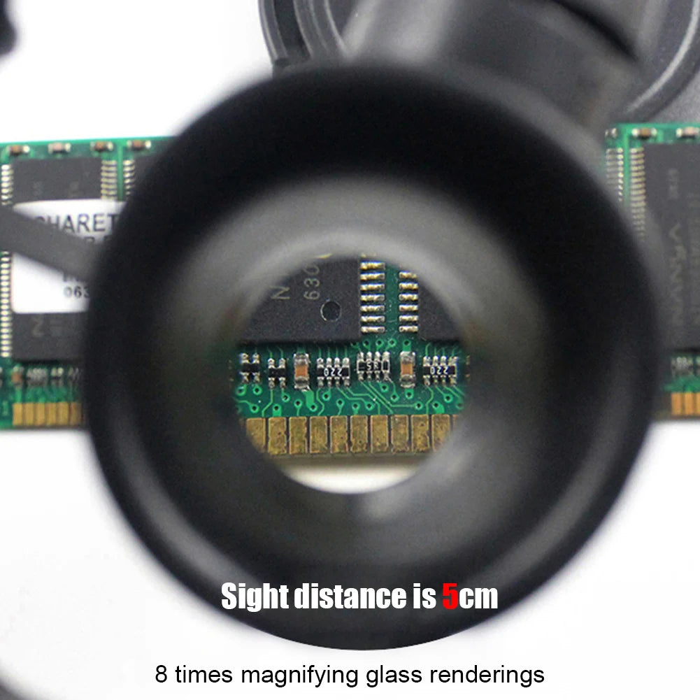 8X/15X/23X LED Magnifier Glasses for Watch Repair & Jewelry Magnifier Loupe Glasses Oasis Select