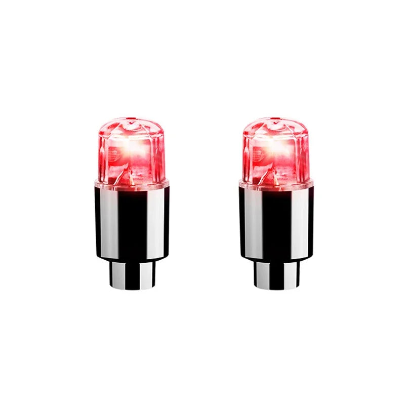 2/4/8Pcs Tire Valve Cap Lights Durable Tire Lights For Car Air Valve Caps With Lights For Motorcycles Bicycles Electric Vehicles Oasis Select 2Pcs Red