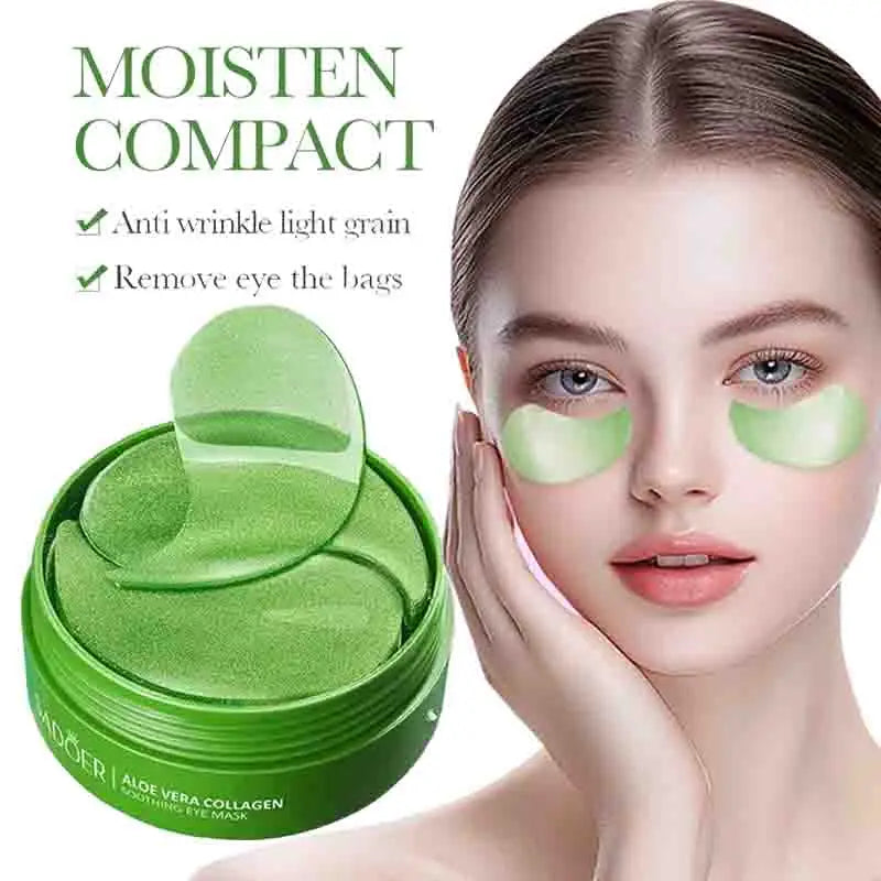 BIOAQUA 60pc Aloe Vera Collagen Eye Masks – Dark Circles & Bags Collagen Eye Mask Oasis Select Default Title