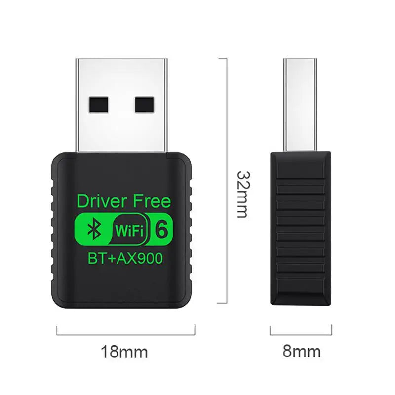 AX900 Driver Free Dual Band 2.4/5GHz Wireless Network Card WIFI6 Bluetooth 5.4 Adapter Dual Band Signal Reception Dongle Oasis Select 1PC