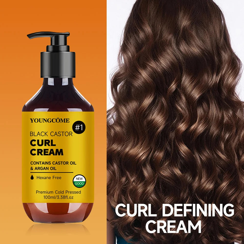 Anti-Frizz Curl Defining Cream – Biotin & Argan Oil | YOUNGCOME