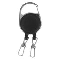 Creative Double Headed Retractable Keychain Badge Reels Keyring Easy To Pull Buckle Unique 60CM ID Card Holder Keychain Oasis Select Black